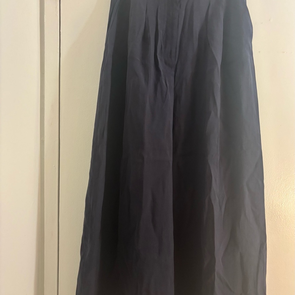 Zara Navy Wide Leg Pants